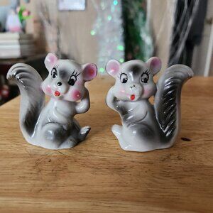 Antique Squirrel Salt and Pepper Shakers